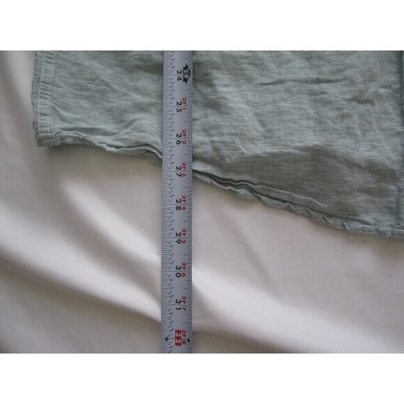 Men's Chaps Linen Blend Button Short Sleeve Shirt Sz L (MT612) - Picture 3 of 9